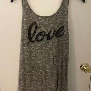 Torrid Gray Heathered Tank‎ Top with Love Script